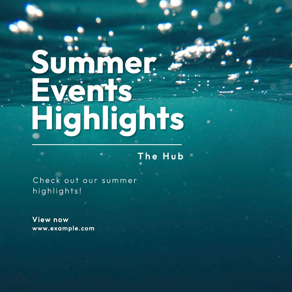 Summer events highlights Instagram post template