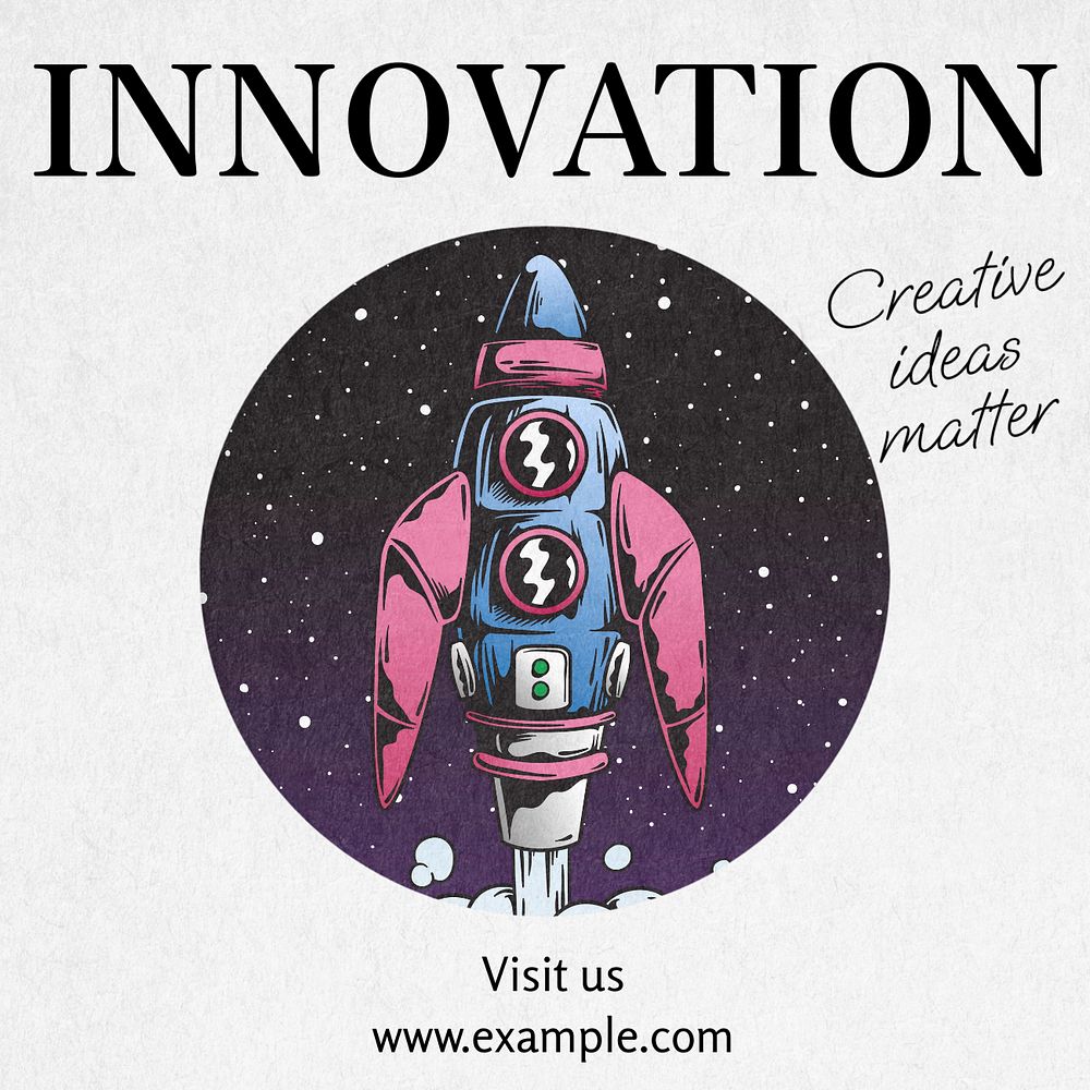 Innovation Instagram post template, editable text