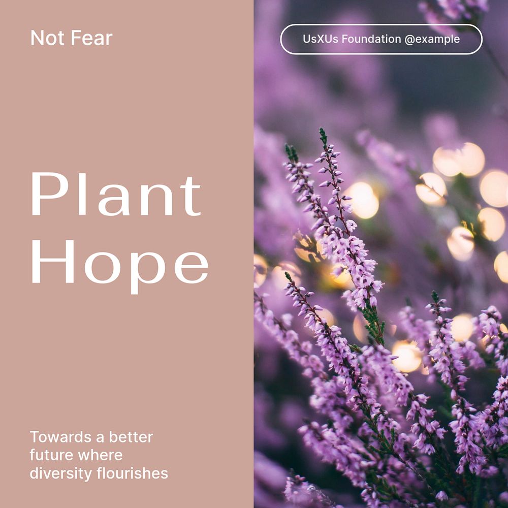 Plant hope Facebook post template, editable social media ad