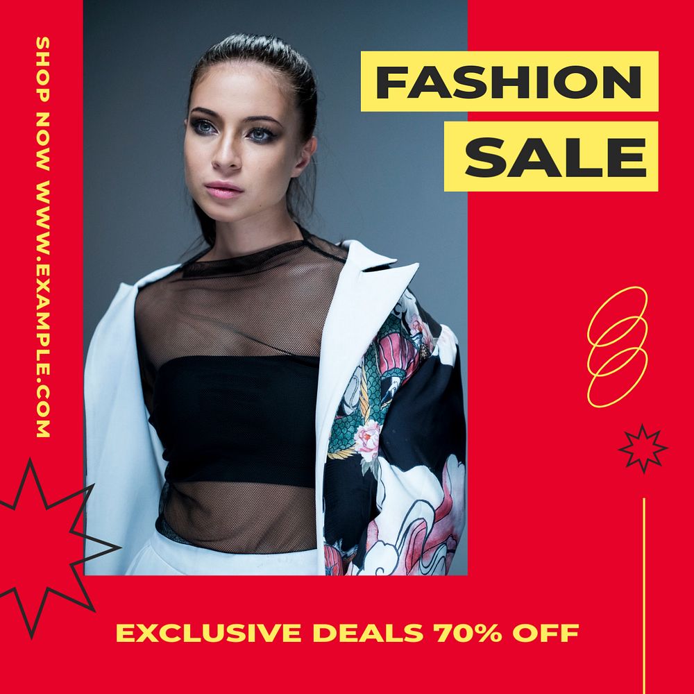 Fashion sale Instagram post template, editable design