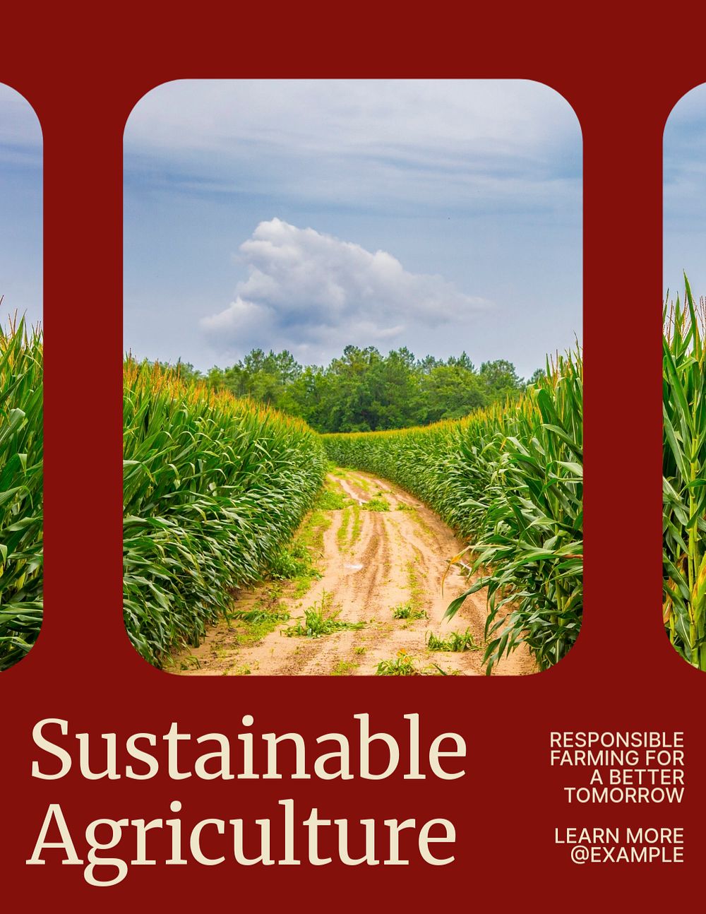 Agriculture, flyer template