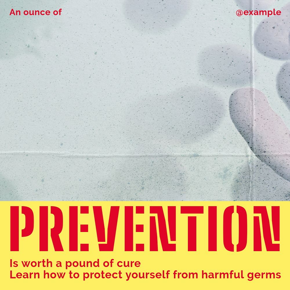 Science bacteria health Instagram post template, editable design