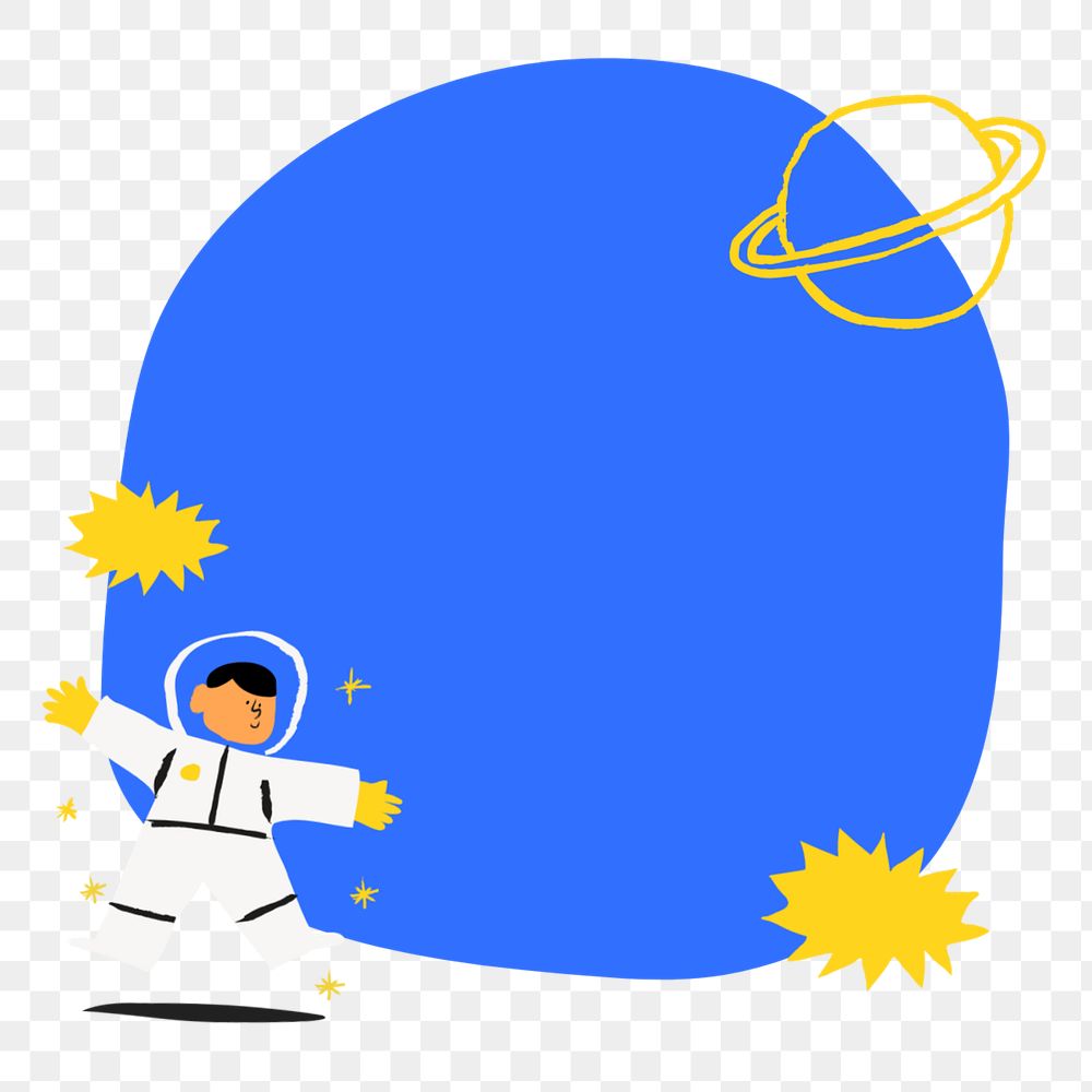 Cute astronaut png element, editable design