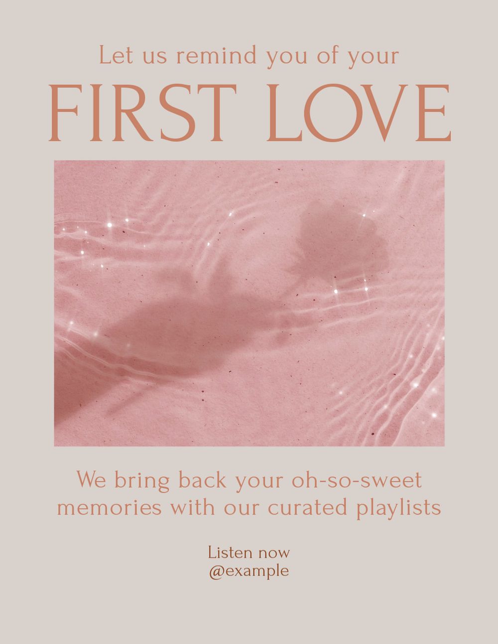 Love songs flyer template, editable text & design