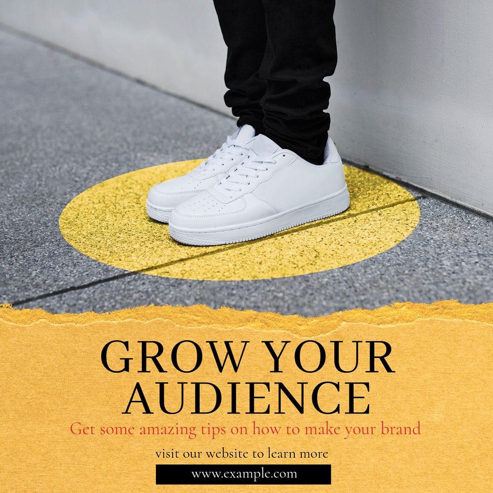 Audience strategy Instagram post template, editable text