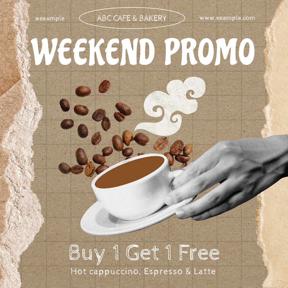 Weekend promotion Instagram post template, editable text