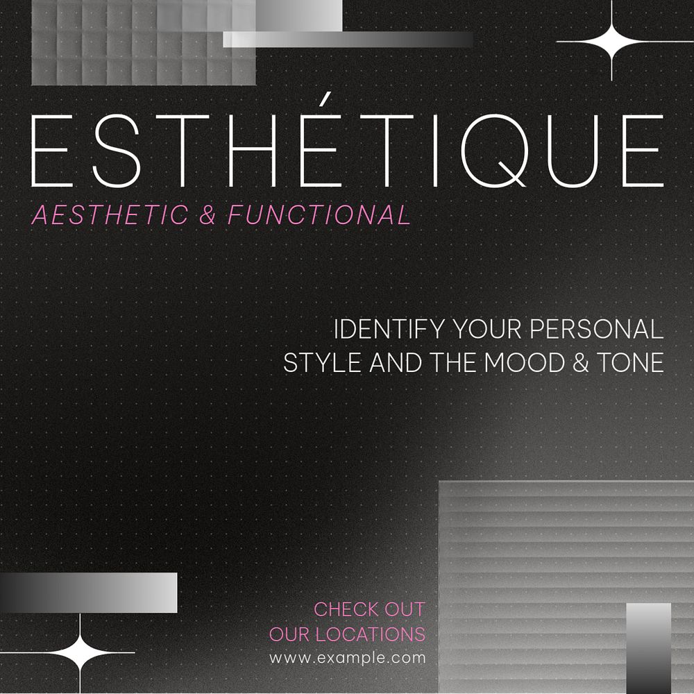 Aesthetic beauty Instagram post template, editable text