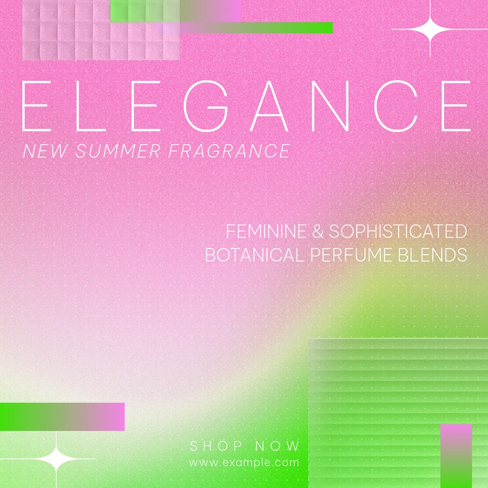 Summer fragrance Instagram post template, editable text