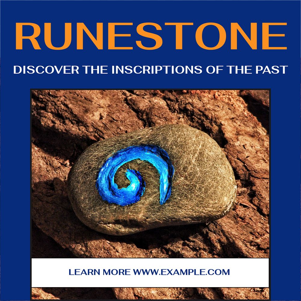 Runestone Instagram post template, editable design