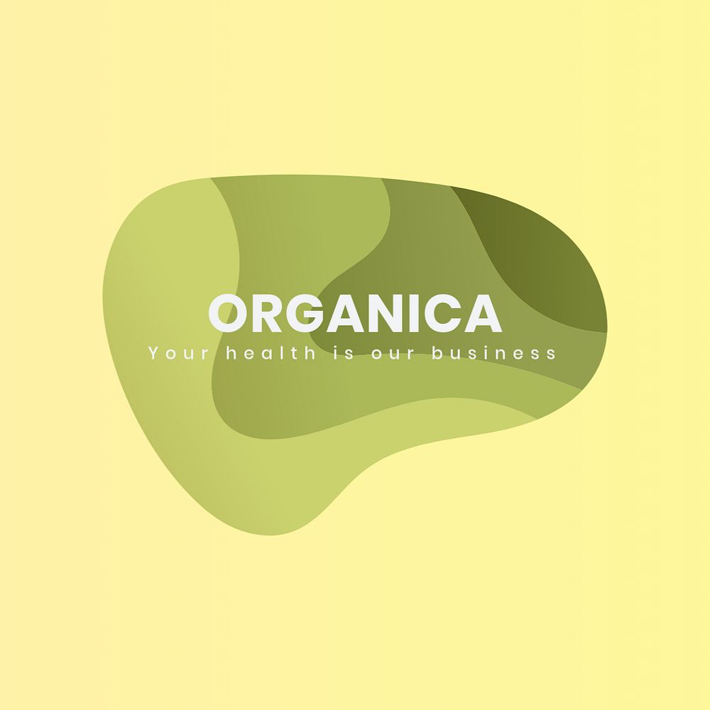 Organic shape logo template, editable design