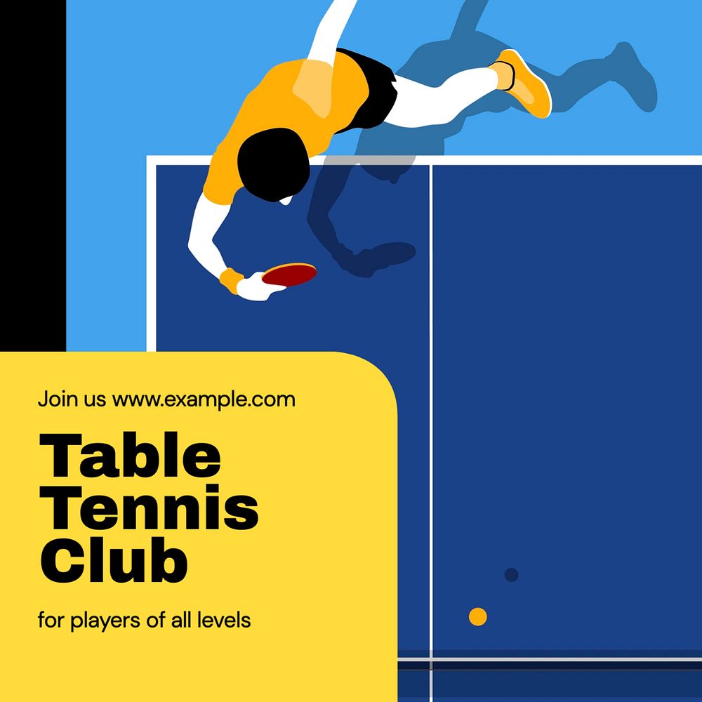 Table tennis club Instagram post template