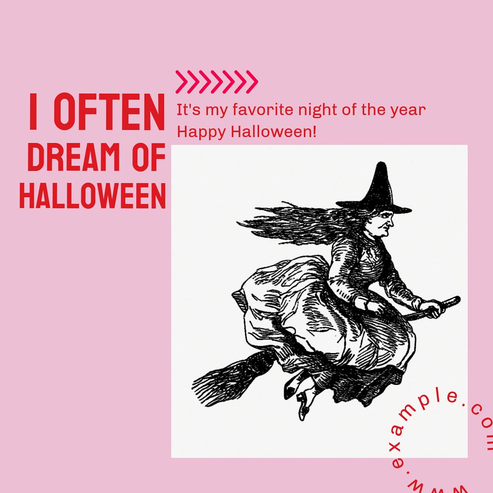 Halloween Instagram post template, editable design