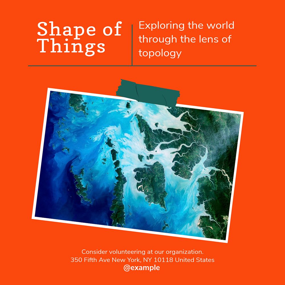 Shape of things Instagram post template, editable design