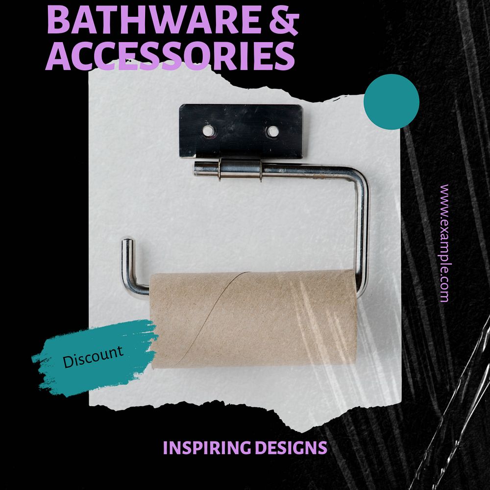 Bathware  template for social media post