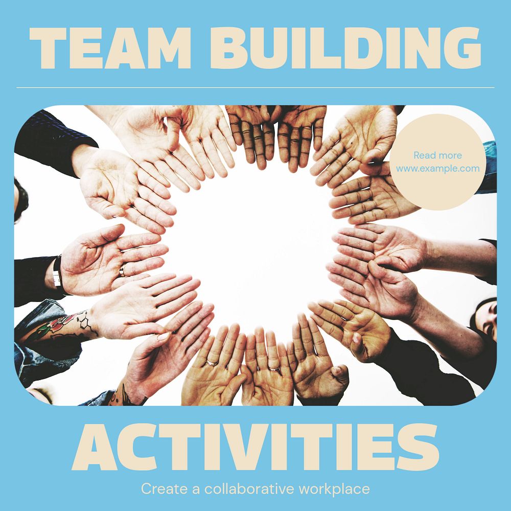 Team building activities Instagram post | Premium Editable Template ...