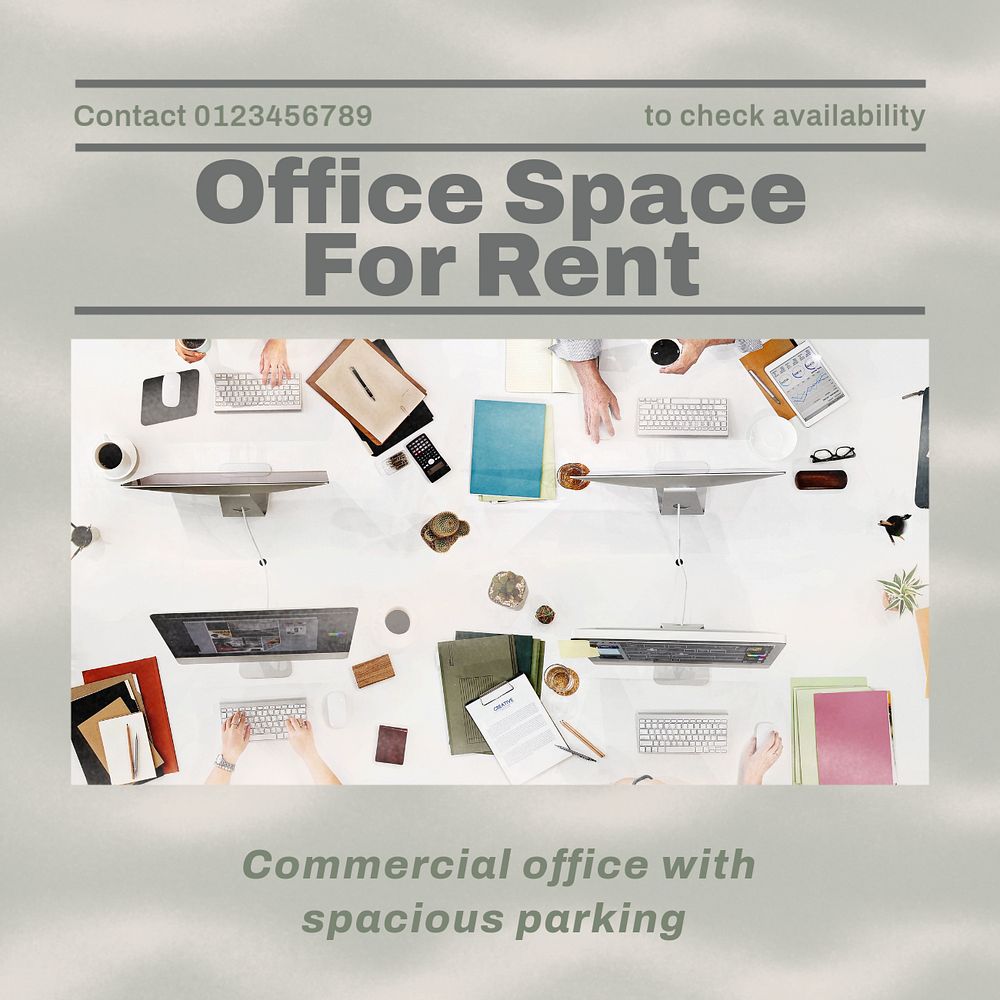 Office culture Instagram post template, editable design