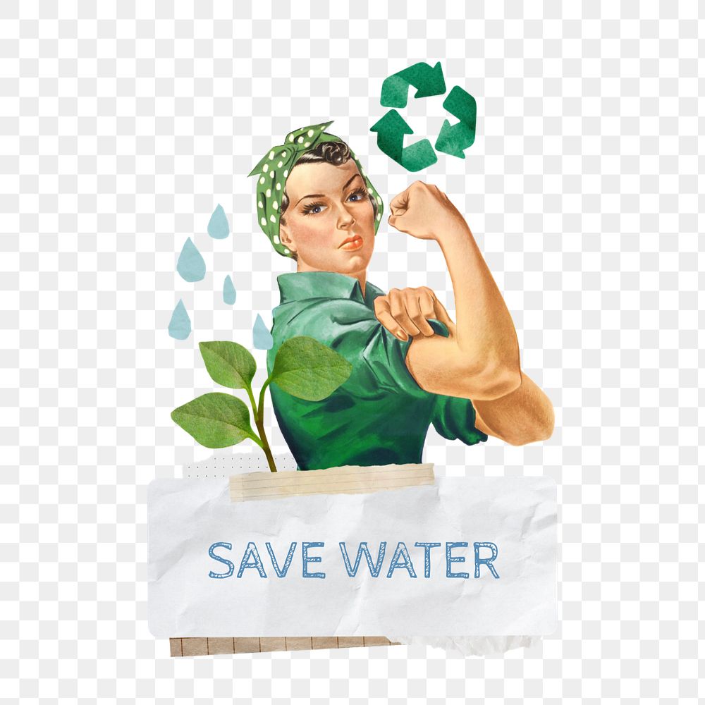 Save water png word editable collage art. Remixed by rawpixel.