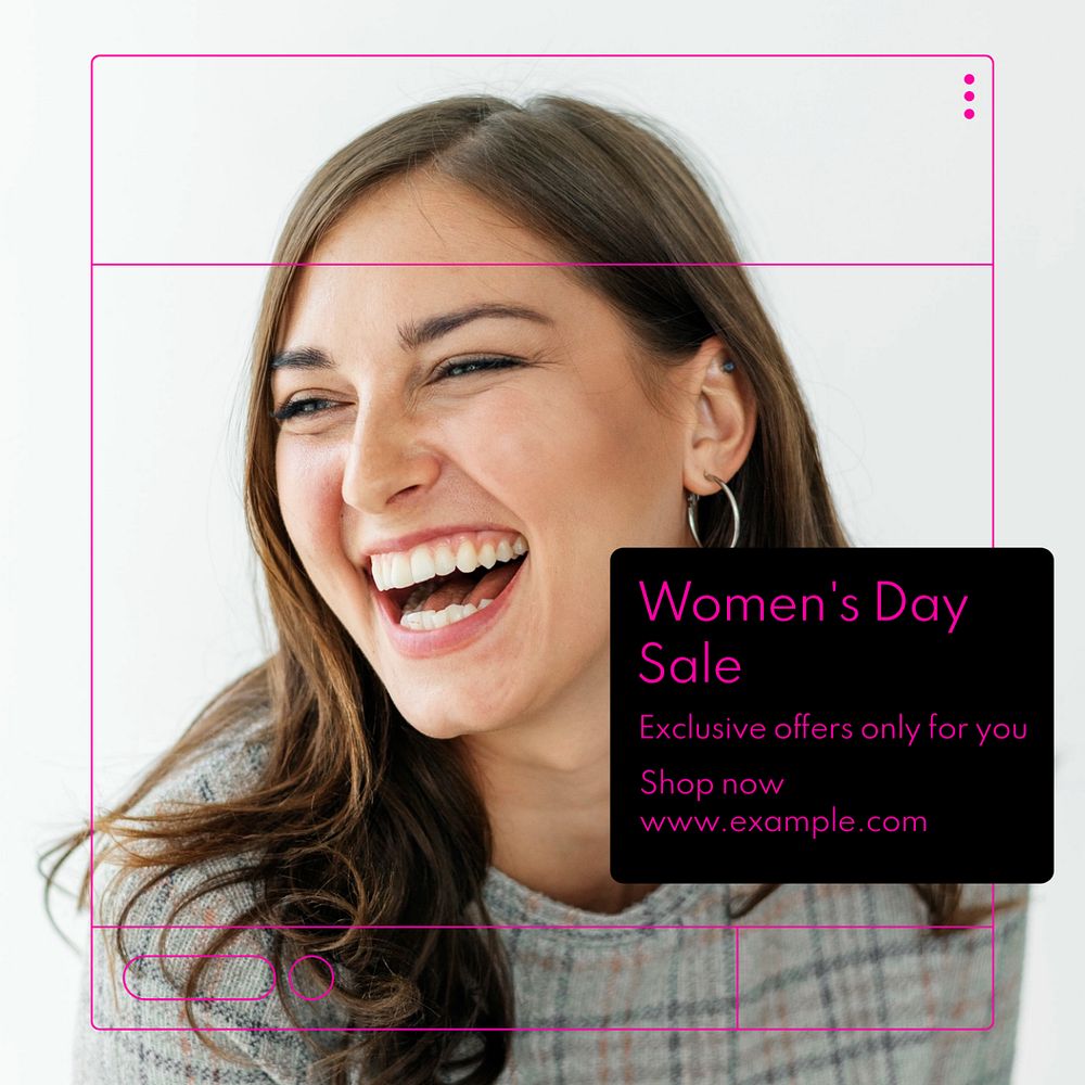 Women's day sale  Facebook post template, editable design