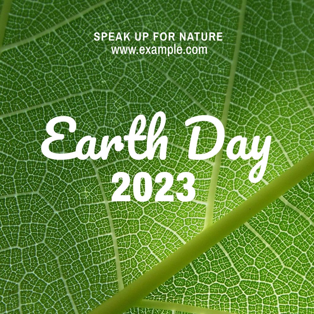 Earth day  Instagram post template, editable text