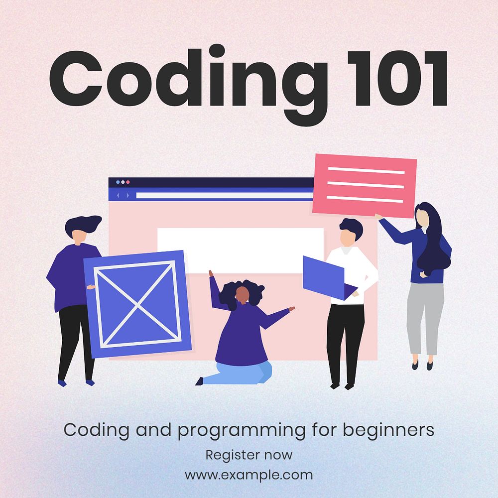 Coding 101 Instagram post template