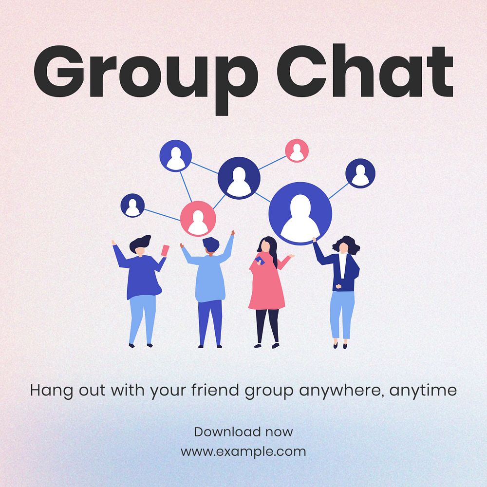 Group chat Instagram post template