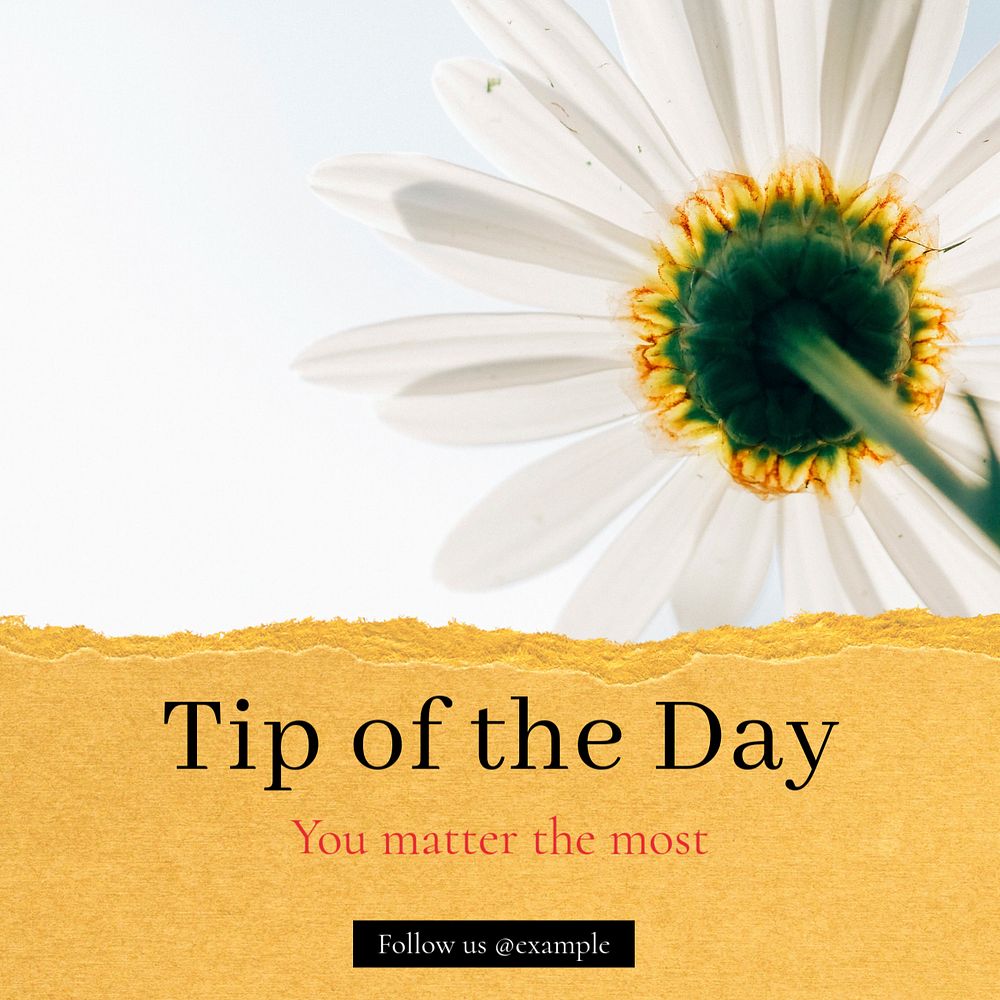 Tip of the day Instagram post template, editable text