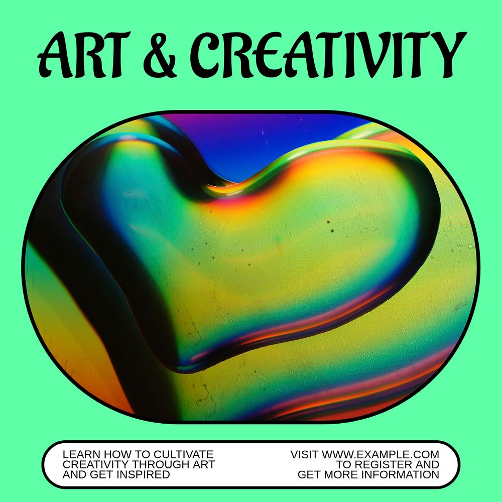 Art & creativity Instagram post template, editable text