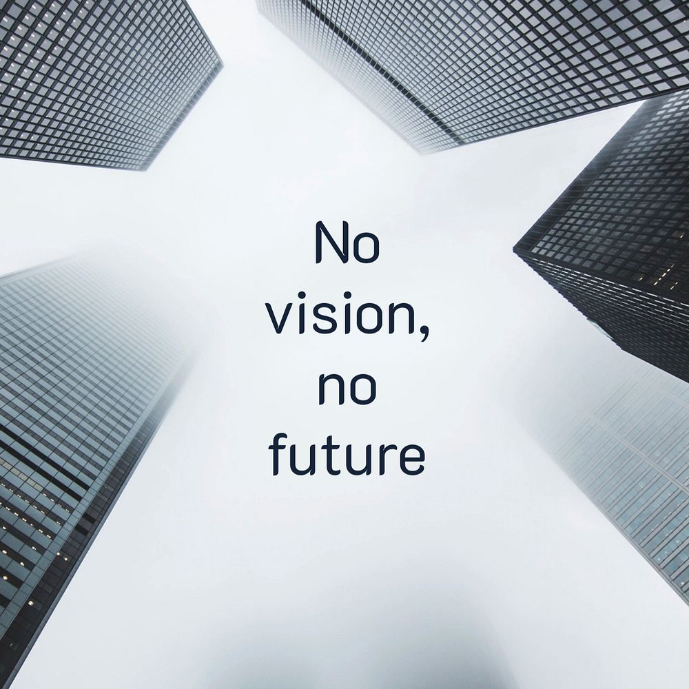 Vision & future quote Instagram post template, editable text