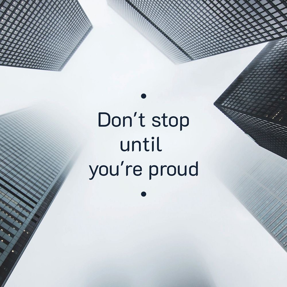 Motivational quote Instagram post template, editable text