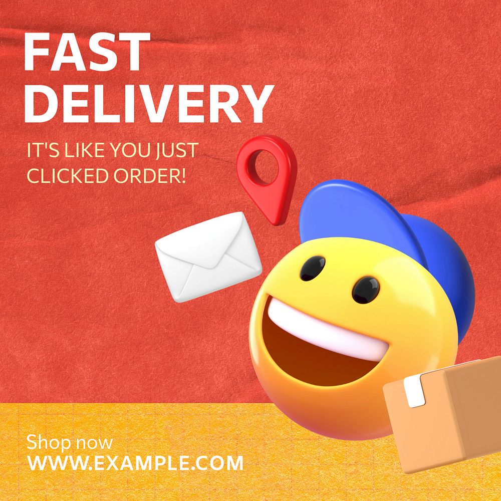 Fast delivery Instagram post template, editable text