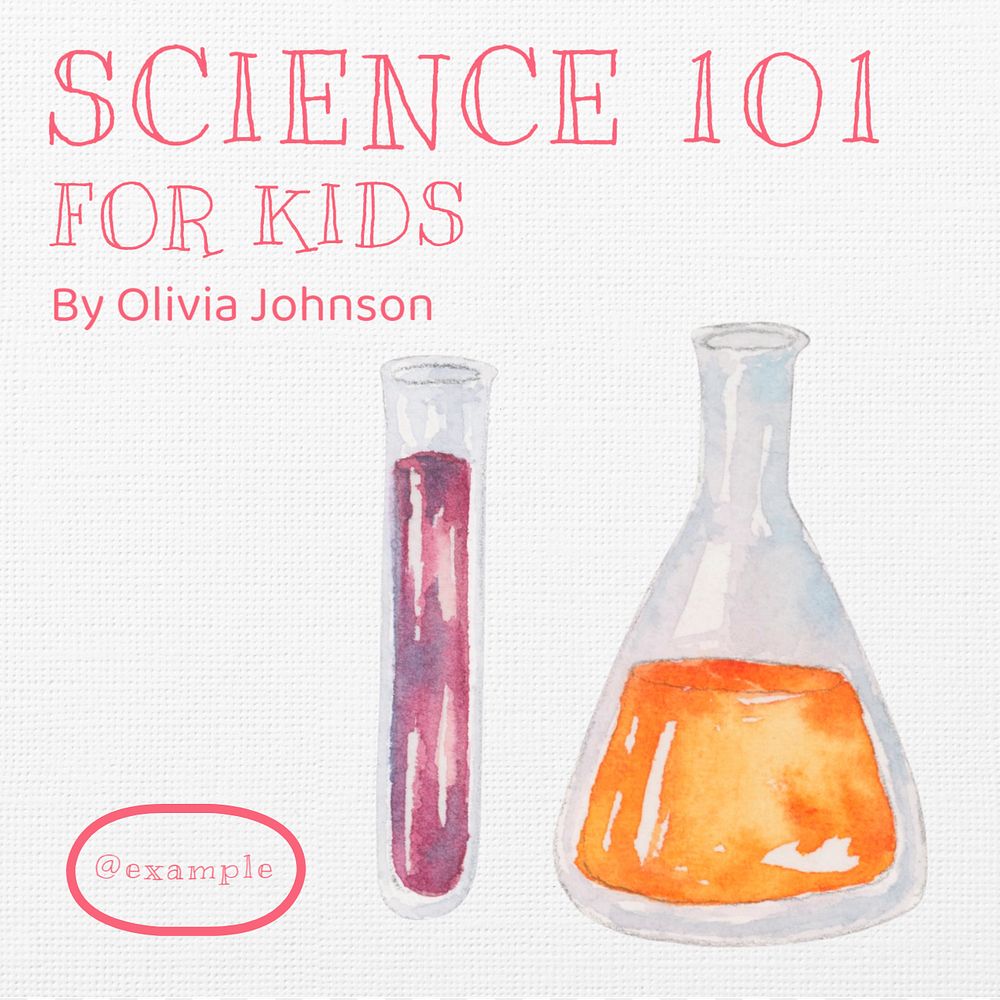 Science 101 Instagram post template, editable text