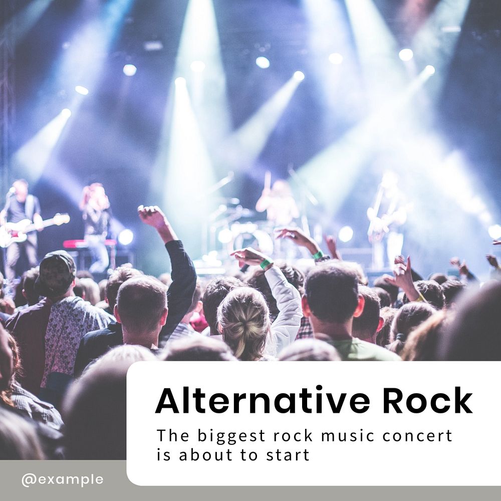 Rock alternative Instagram post template, editable text