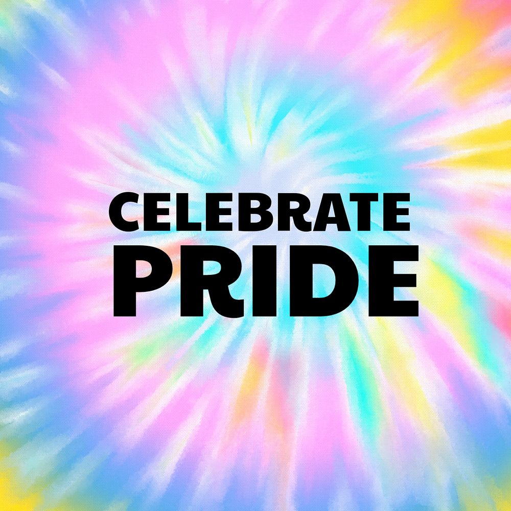 Celebrate pride Instagram post template, editable text