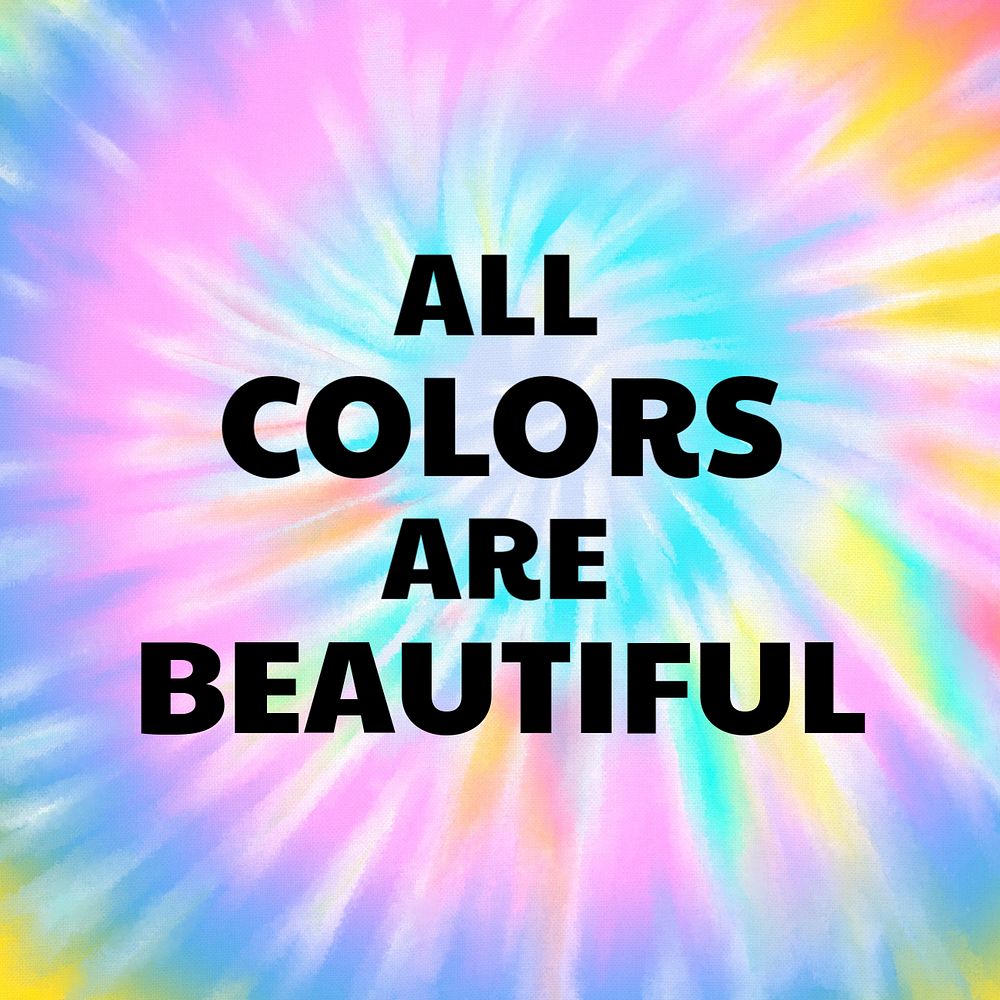 All colors beautiful Instagram post template, editable text