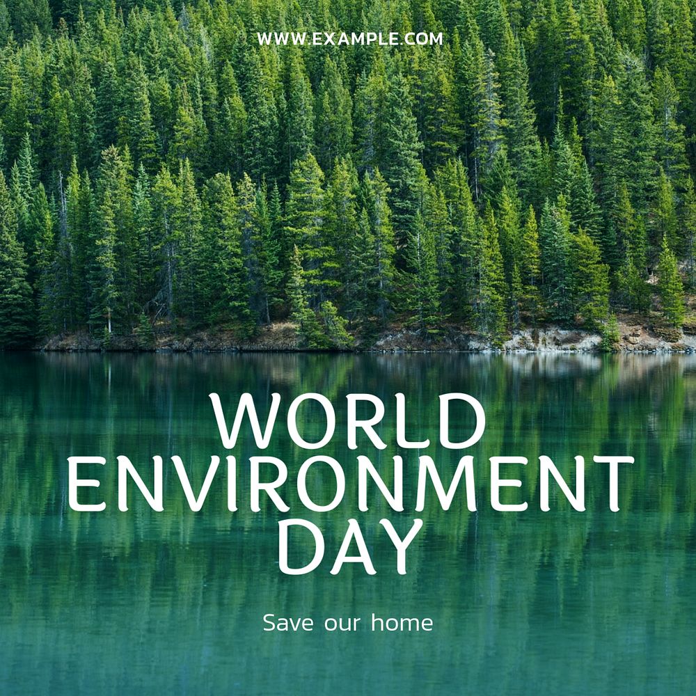 World environment day Instagram post template, editable text