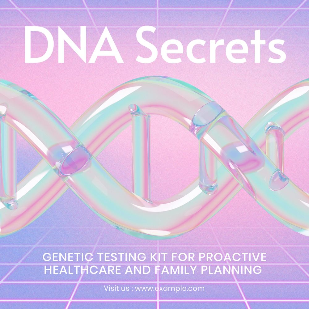 DNA secrets Instagram post template, editable text