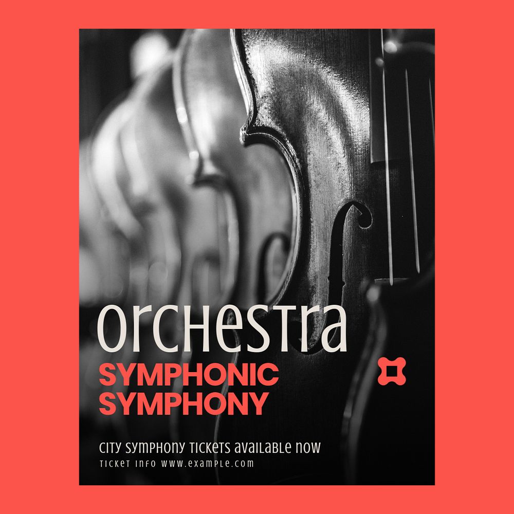 Orchestra Instagram post template, editable text