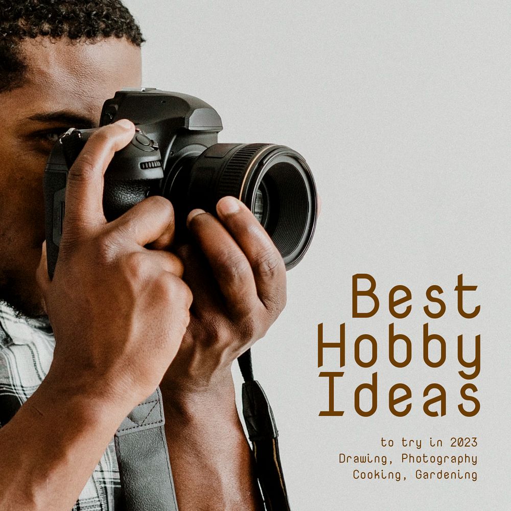 Hobby ideas Instagram post template, editable text