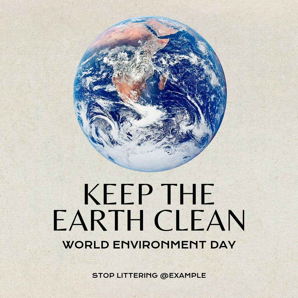 World Environment Day Instagram post template, editable text