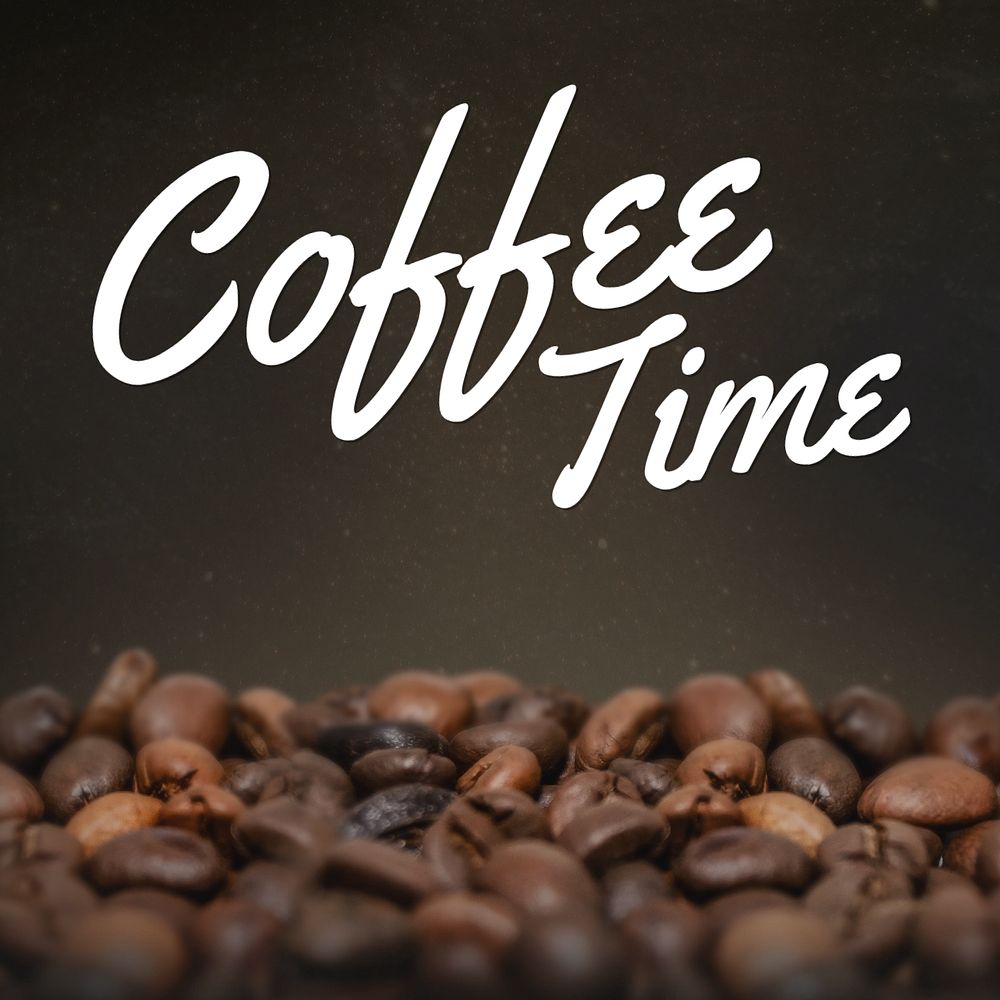 Coffee time Instagram post template, editable text