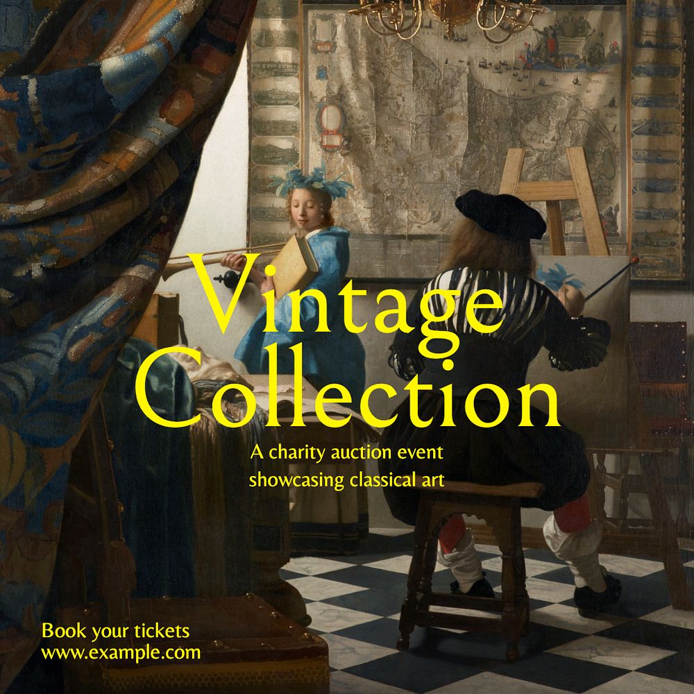 Vintage collection Instagram post template