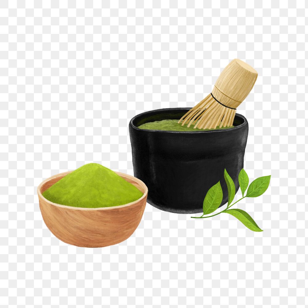 Matcha tea png element, Japanese drinks, editable design