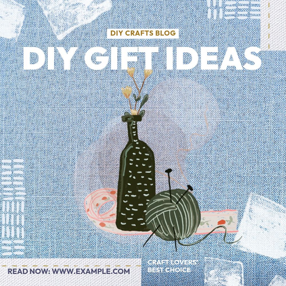 DIY Gift Ideas Instagram post template, editable text