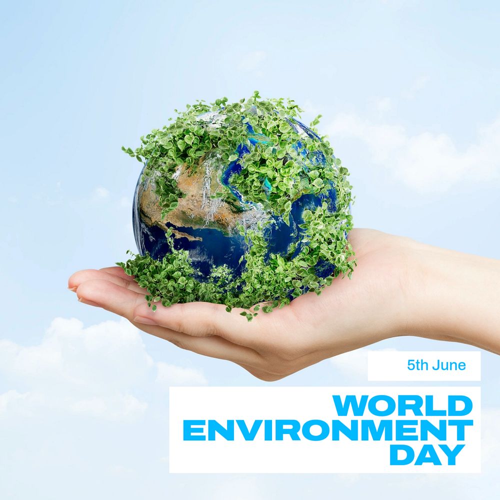 World environment day Instagram post template, editable text