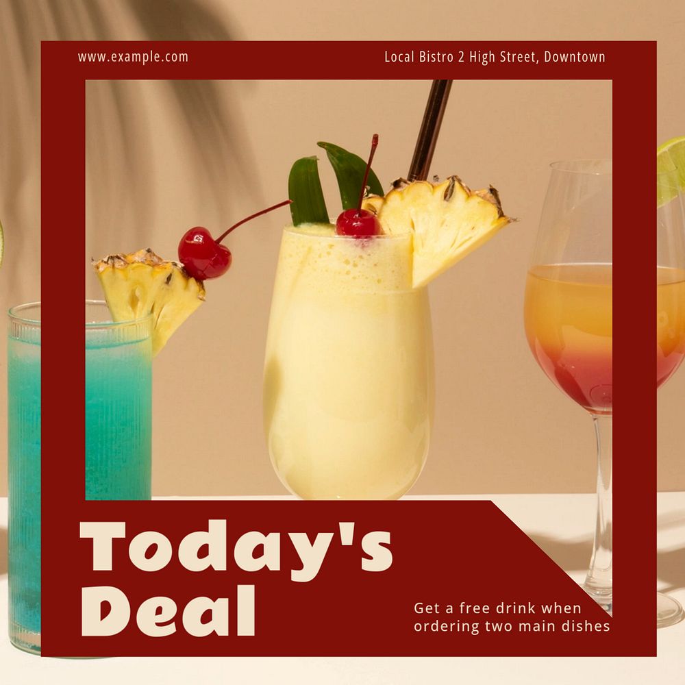 Today's deal Instagram post template, editable text