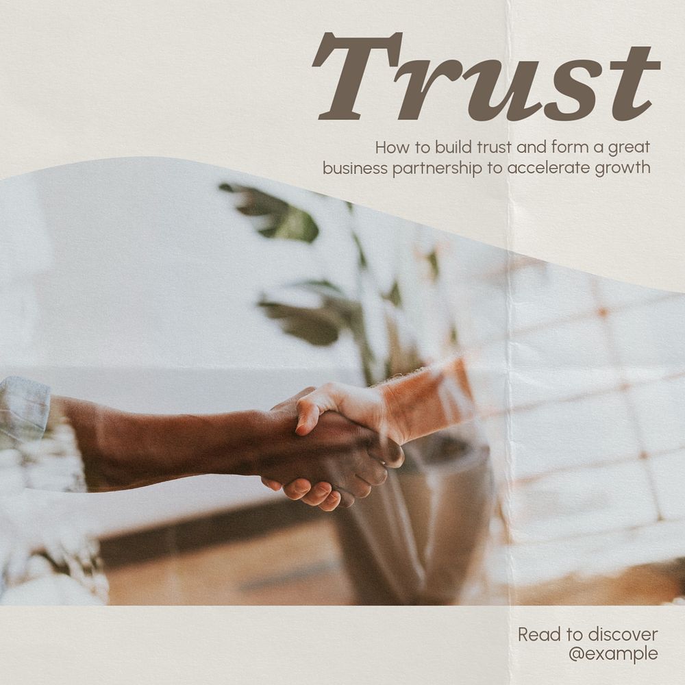 Trust Facebook post template, editable design