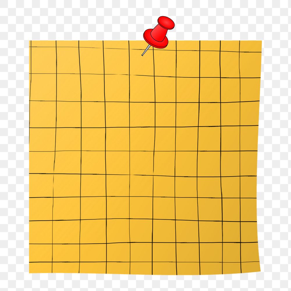 Pinned note paper  editable mockup element