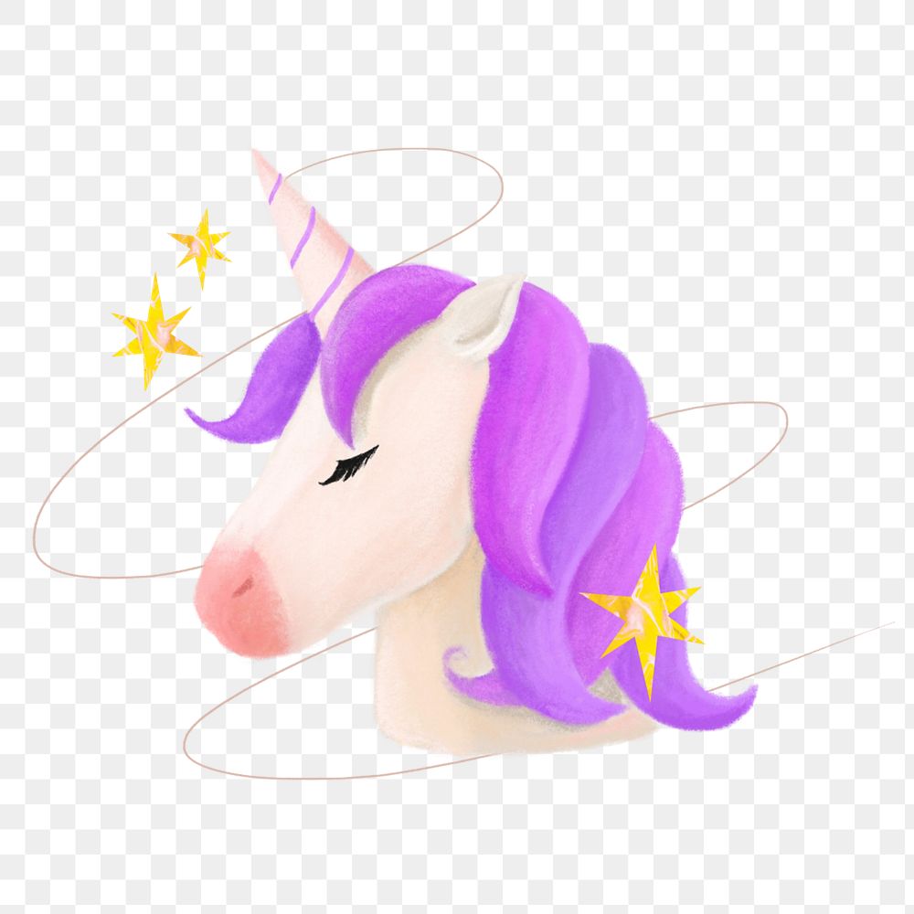 Imaginary unicorn png element, aesthetic illustration, editable design