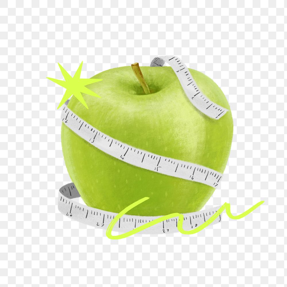 Weight loss png element, aesthetic illustration, editable design