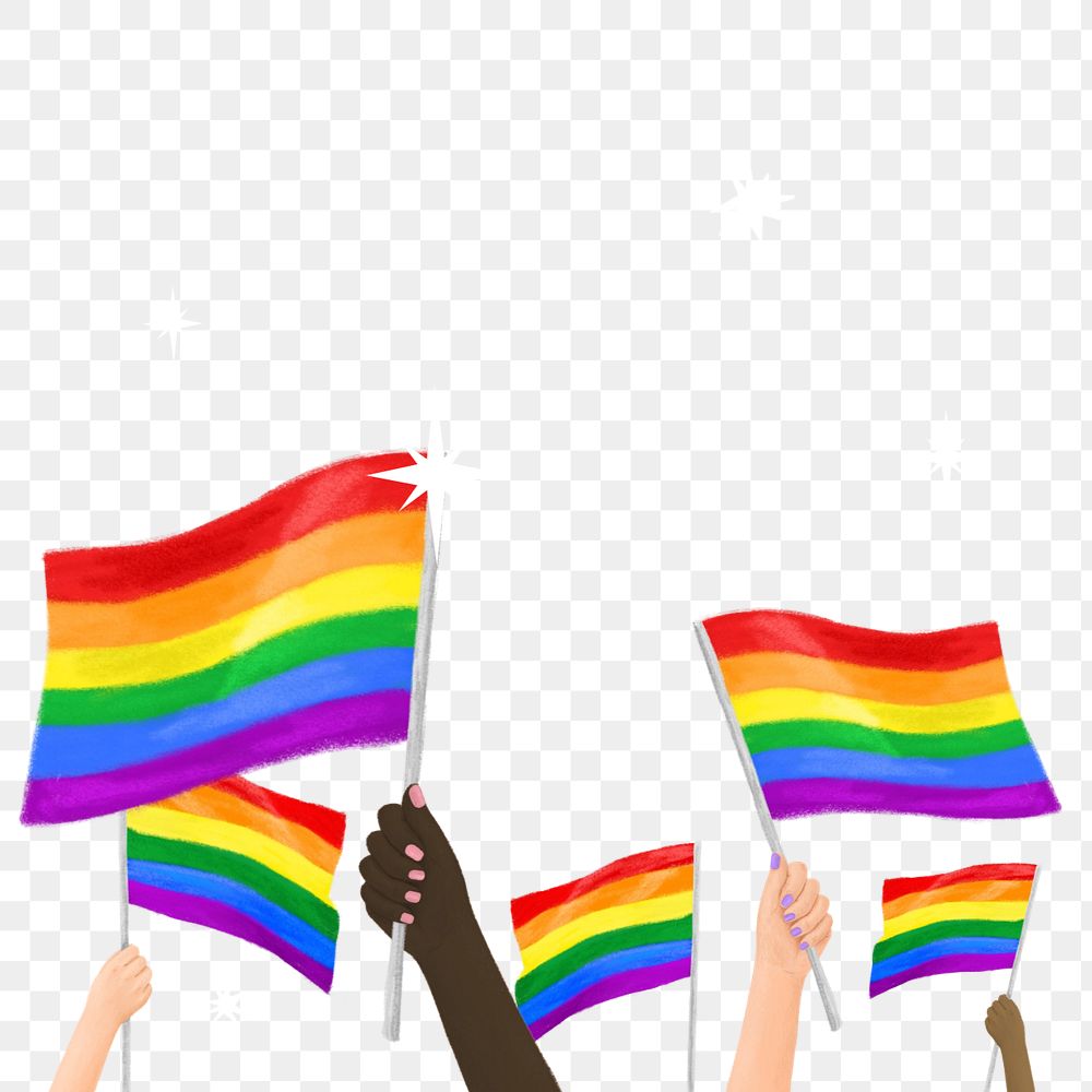 Pride protest png element, diversity illustration, editable design